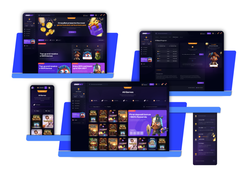 CrazyBet custom front-end