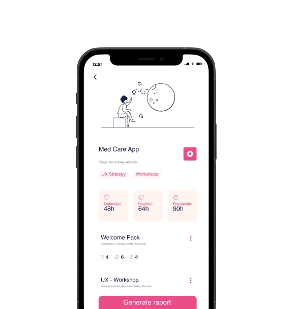 pretta iOS mobile app case study card